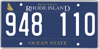 RI license plate 948110