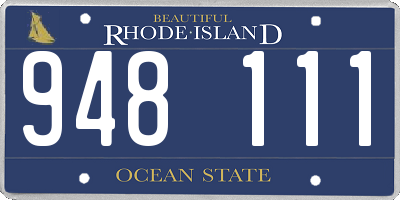 RI license plate 948111