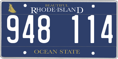 RI license plate 948114