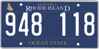 RI license plate 948118