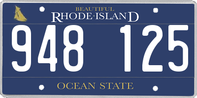 RI license plate 948125