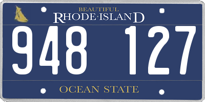 RI license plate 948127