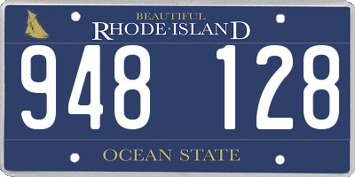 RI license plate 948128