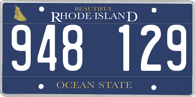 RI license plate 948129
