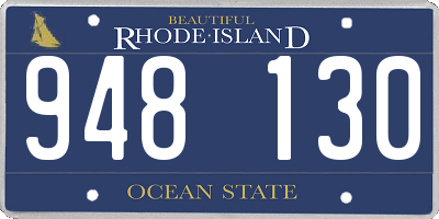 RI license plate 948130