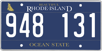 RI license plate 948131