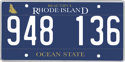RI license plate 948136