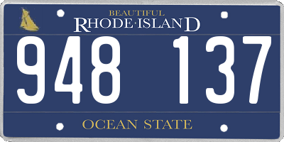 RI license plate 948137