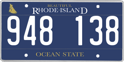 RI license plate 948138
