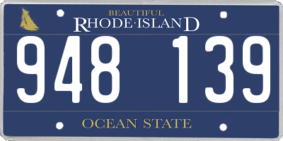 RI license plate 948139