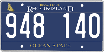 RI license plate 948140
