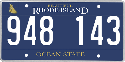 RI license plate 948143