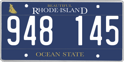 RI license plate 948145