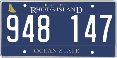 RI license plate 948147