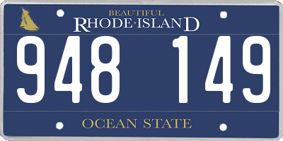 RI license plate 948149