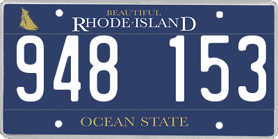 RI license plate 948153