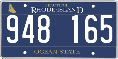 RI license plate 948165