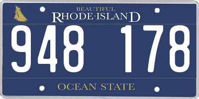 RI license plate 948178