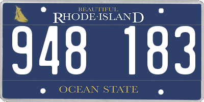 RI license plate 948183