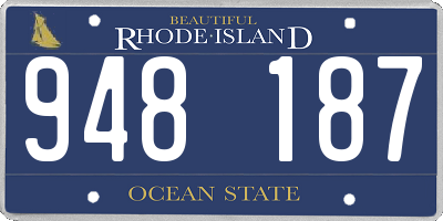 RI license plate 948187