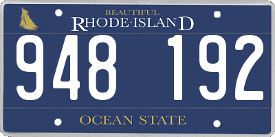 RI license plate 948192