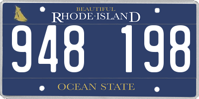 RI license plate 948198