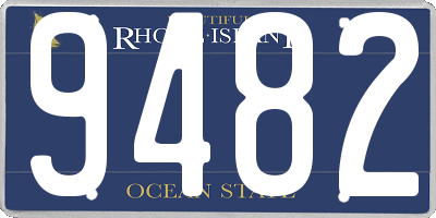 RI license plate 9482