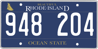 RI license plate 948204