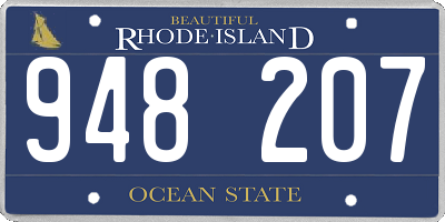 RI license plate 948207