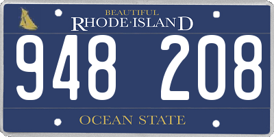 RI license plate 948208