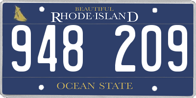 RI license plate 948209