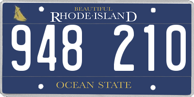 RI license plate 948210
