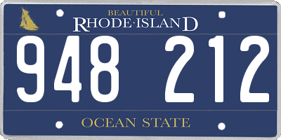 RI license plate 948212