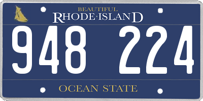 RI license plate 948224