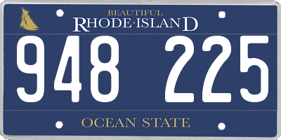 RI license plate 948225