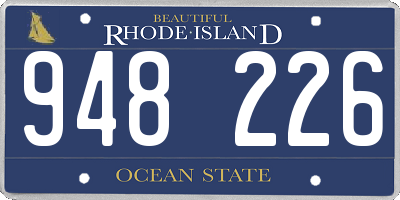 RI license plate 948226