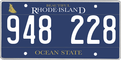RI license plate 948228