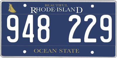 RI license plate 948229