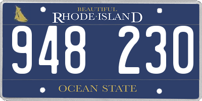 RI license plate 948230