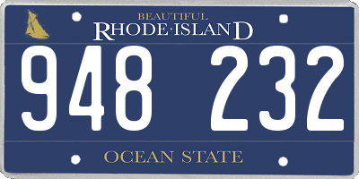 RI license plate 948232
