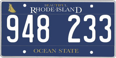 RI license plate 948233