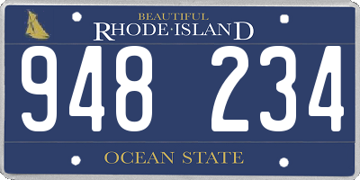 RI license plate 948234