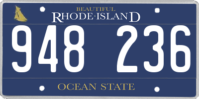 RI license plate 948236
