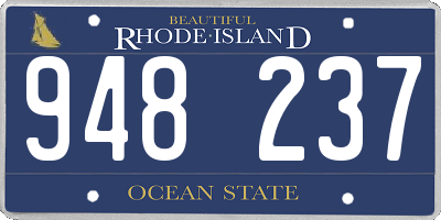 RI license plate 948237
