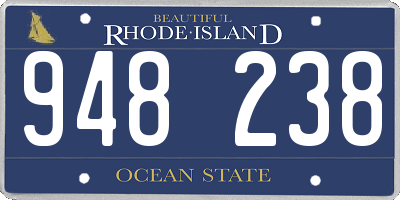 RI license plate 948238