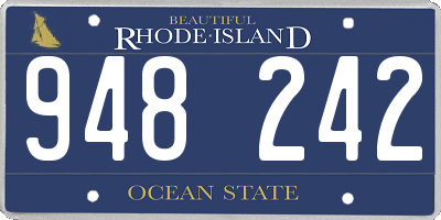 RI license plate 948242