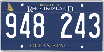 RI license plate 948243