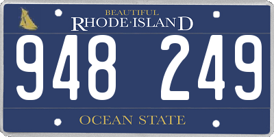RI license plate 948249