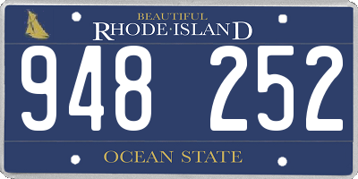 RI license plate 948252