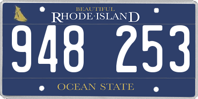 RI license plate 948253